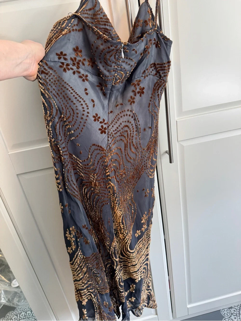 Vintage 90s ‘Events Australia’ Velvet Devoré Slip Dress - Picture 6 of 9